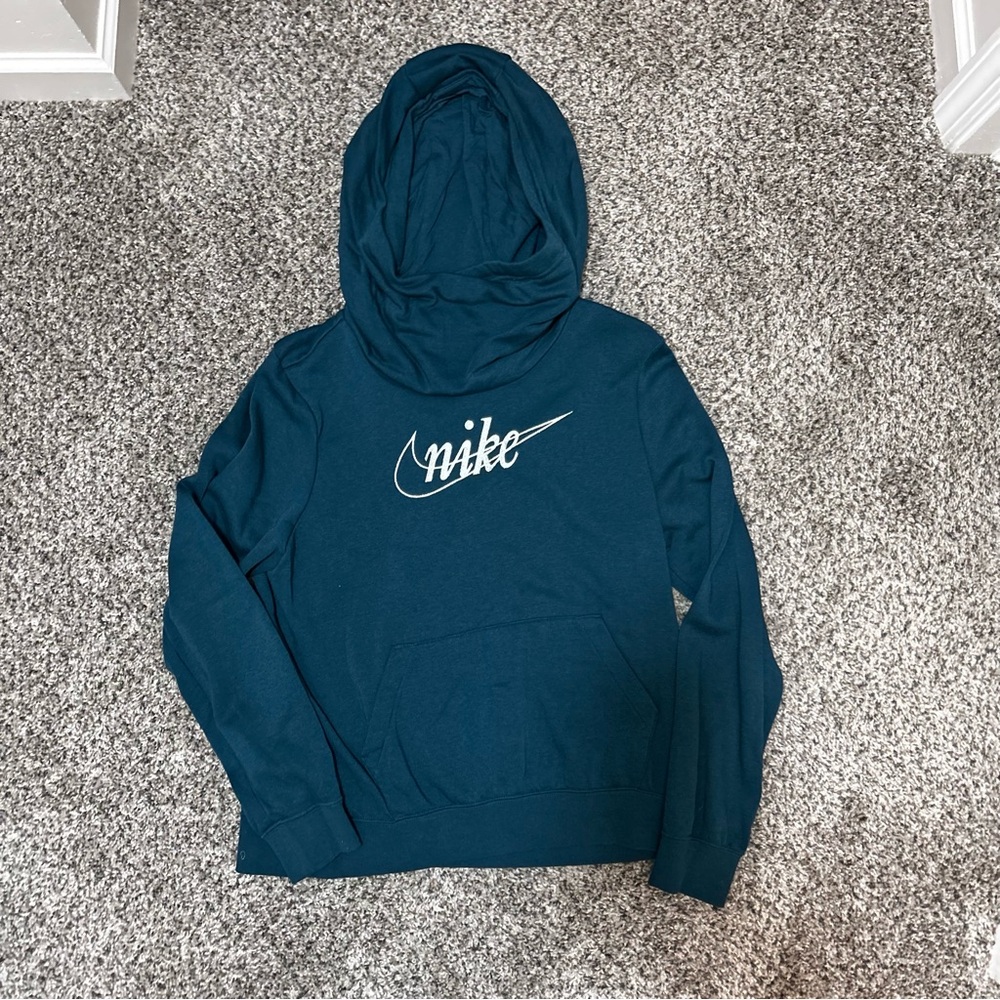WOMENS NIKE SWEATSHIRT | TEAL HOODIE | WOMENS MEDIUM